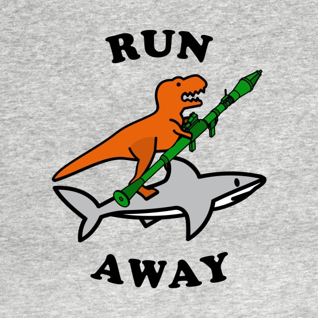 Run Away Raptor with a Rocket Launcher Riding a Shark by Electrovista